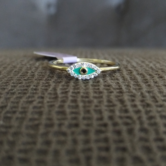 isabella m. Jewelry - isabella m. Dainty Evil😈 Eye👁️ Ring - Sz 9